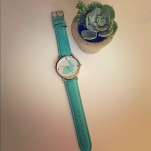 Francesca’s teal bunny watch
